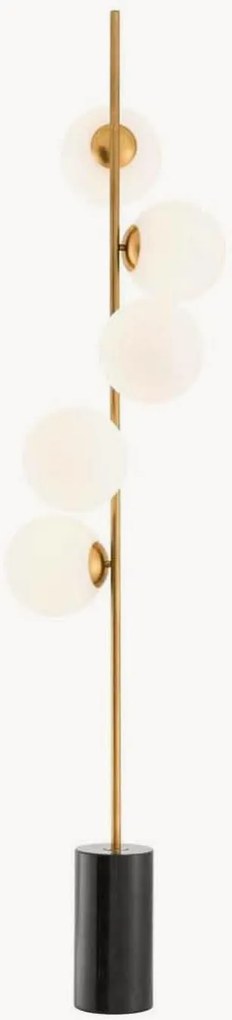 Candeeiro de pé LED artesanal com base em mármore Tempo