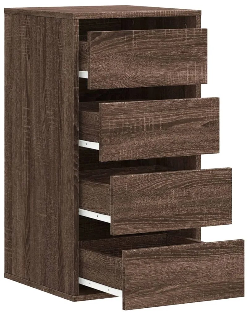 Cómoda com 4 Gavetas - 40x41x76 cm - derivados de madeira - carvalho c