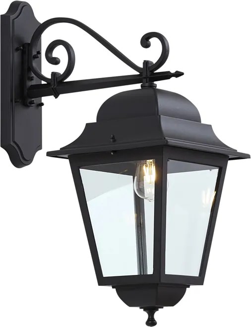 Lanterna de parede exterior clássica preta IP44 - Big