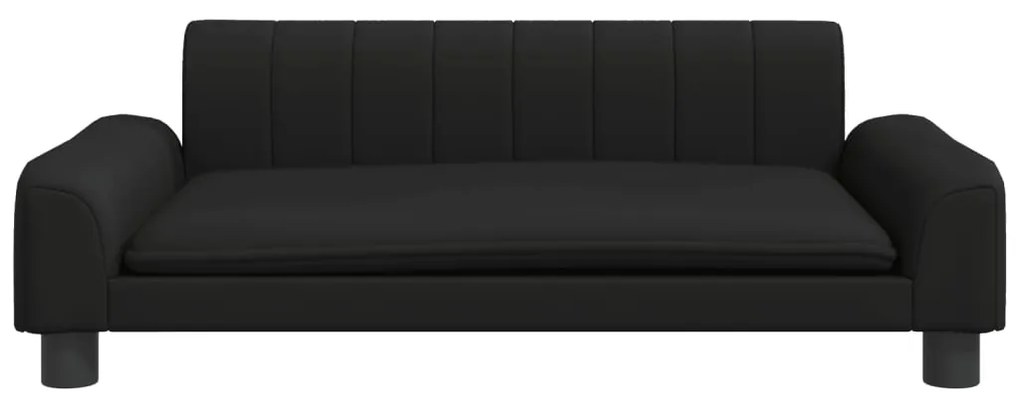 Sofá infantil 90x53x30 cm couro artificial preto
