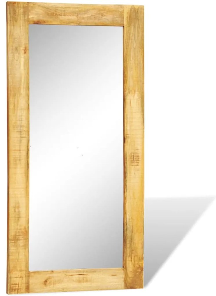 Espelho de parede c/ estrutura de madeira maciça 120x60 cm