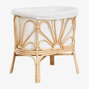 Mini Berço De Vime Com Colchão Dahlia Kids Natural - Sklum