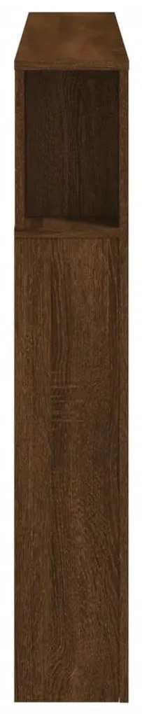 Cabeceira c/ LEDs 140x18,5x103,5 cm carvalho castanho