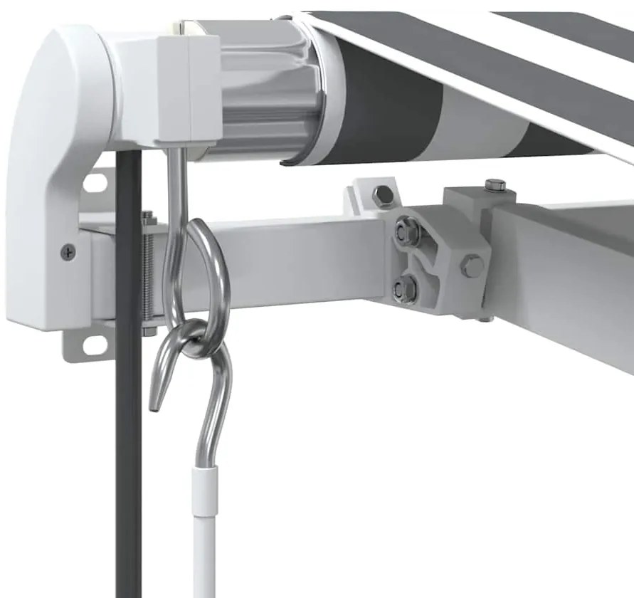 Toldo retrátil automático 400x300 cm antracite e branco