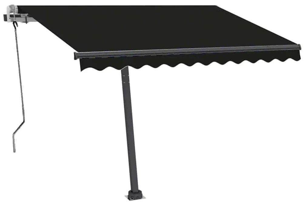 Toldo retrátil manual com LED 350x250 cm antracite