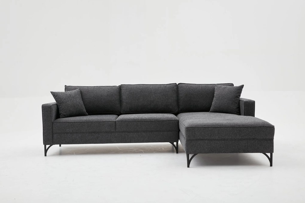 Sofá de Canto Berlin – Antracite – 258x83x181 cm