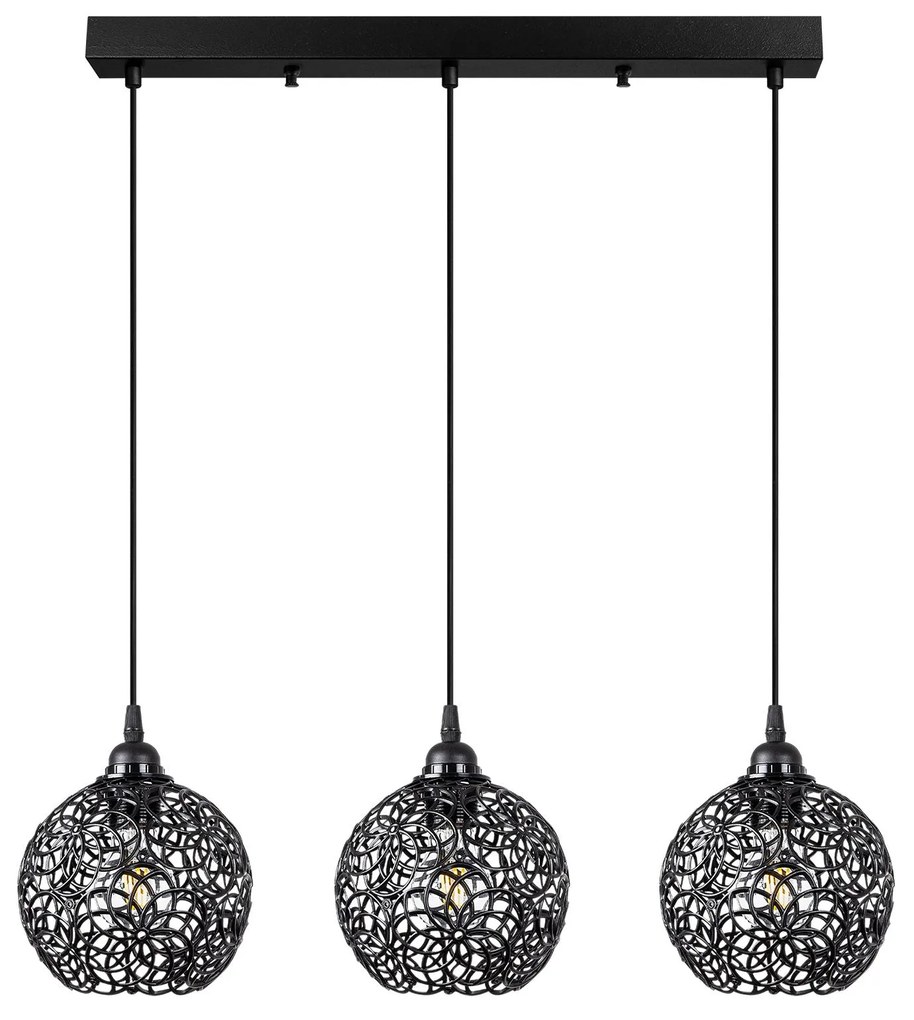 Candeeiro de Teto Hay – Preto – 69 x 17 x 113 cm
