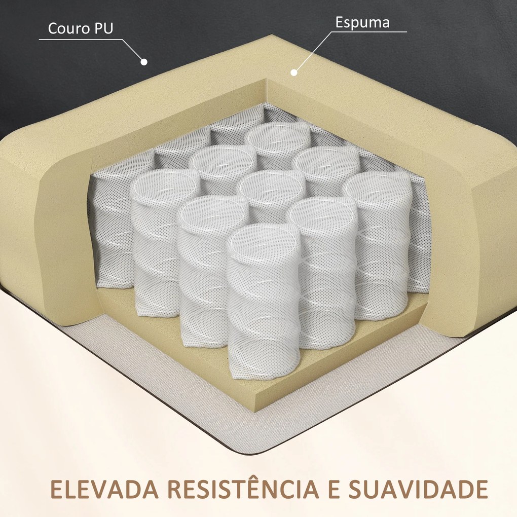 Poltrona de Massagem Reinclinável com Controlo Remoto 2 Áreas de Massagem 8 Programas 5 Níveis 68x88x98 cm Preto