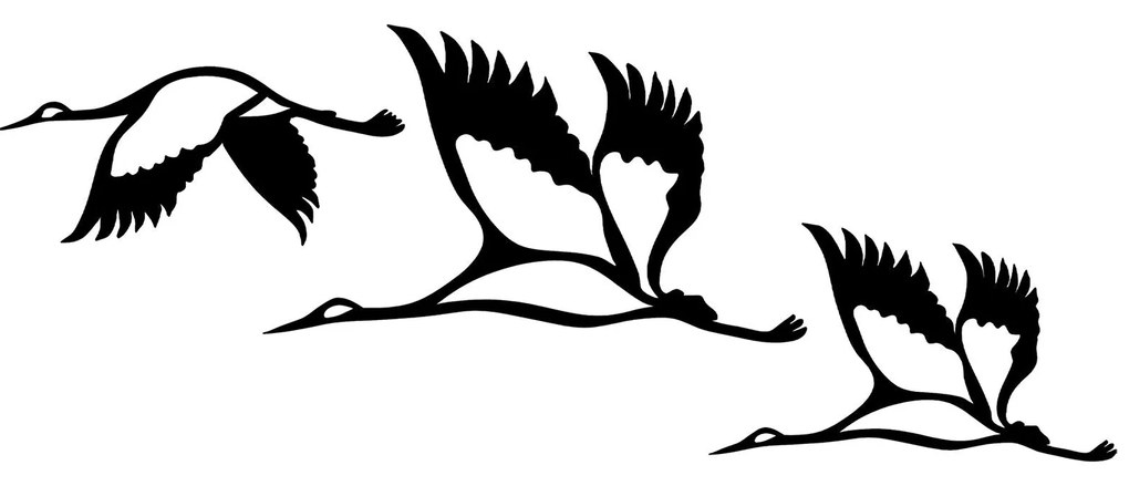 Acessório Decorativo de Parede Storks – Preto – Tamanhos: 12x29 cm, 22