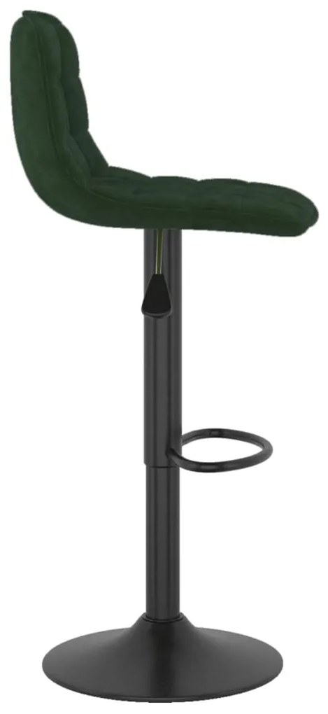 Bancos de bar 2 pcs veludo verde-escuro