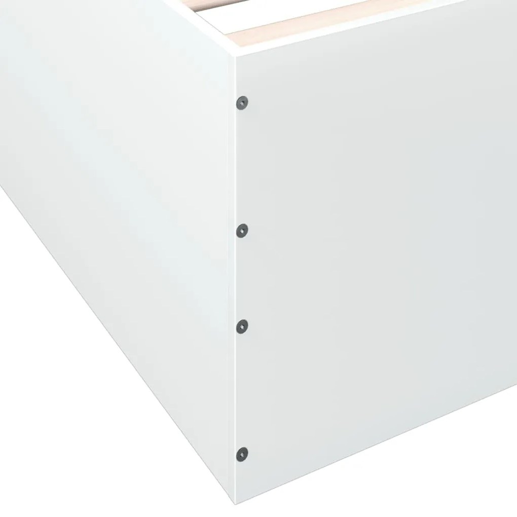 Estrutura de cama 120x190 cm derivados de madeira branco