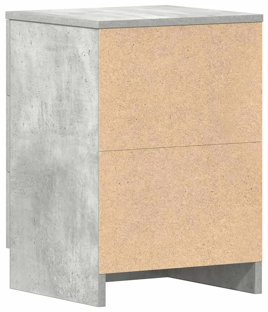 Mesa de cabeceira derivados de madeira cinzento cimento