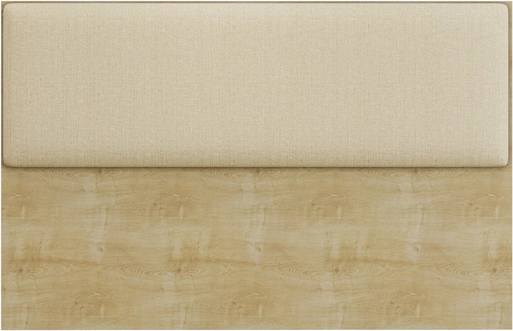 Cabeceira de Cama LUX – 160x5x90 cm – MDP Cor Natura e Tecido Linho Ge