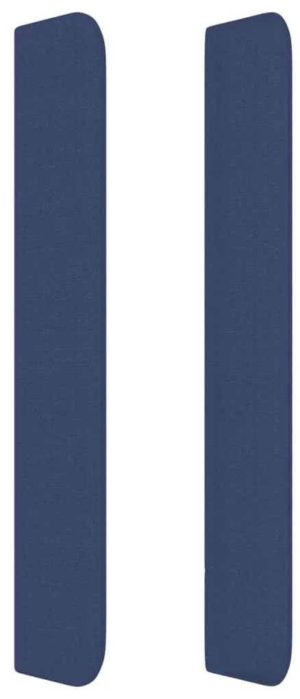 Cabeceira de cama c/ abas tecido 163x16x118/128 cm azul