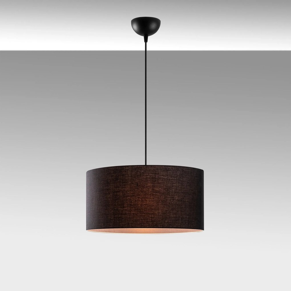 Candeeiro de Teto Abajur – Preto – 40 x 40 cm
