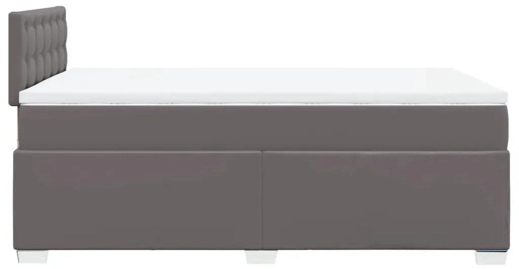 Cama com Molas/Colchão e Luzes Led - 120x200 cm - Couro Artificial Cin