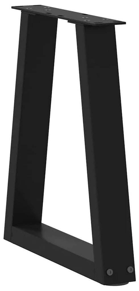 Pés para mesa de centro em V 2 peças preto 28x(42-43,3) cm aço