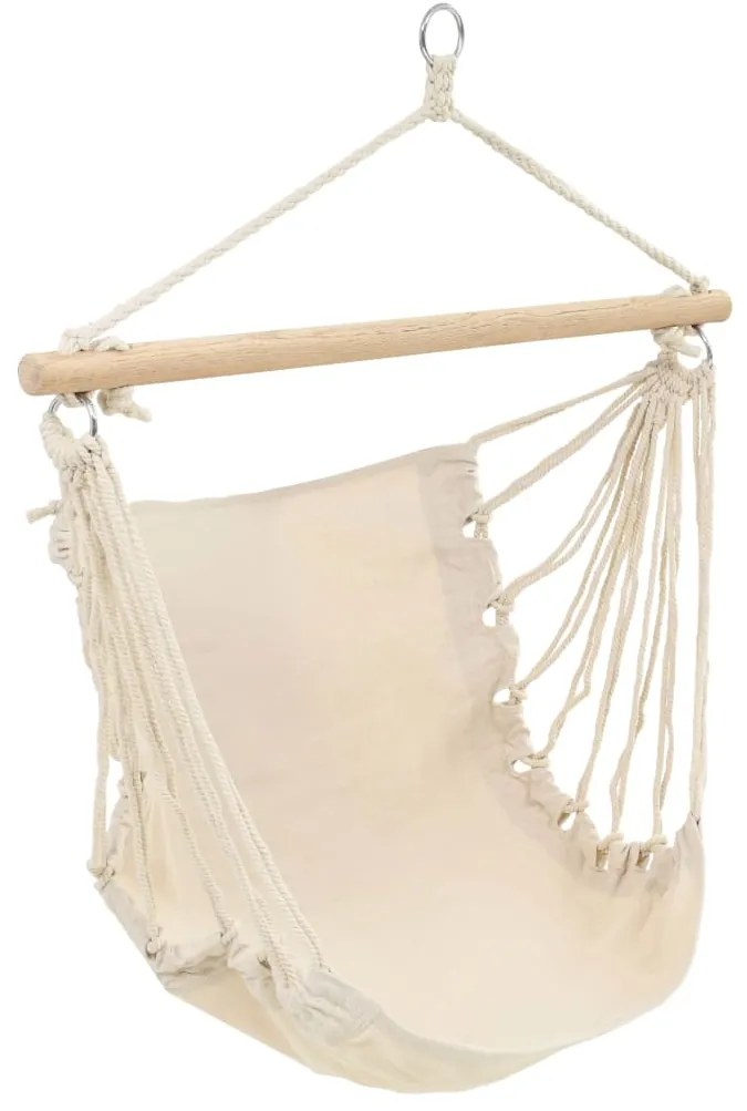 Cadeira de baloiçar/rede grande tecido branco creme