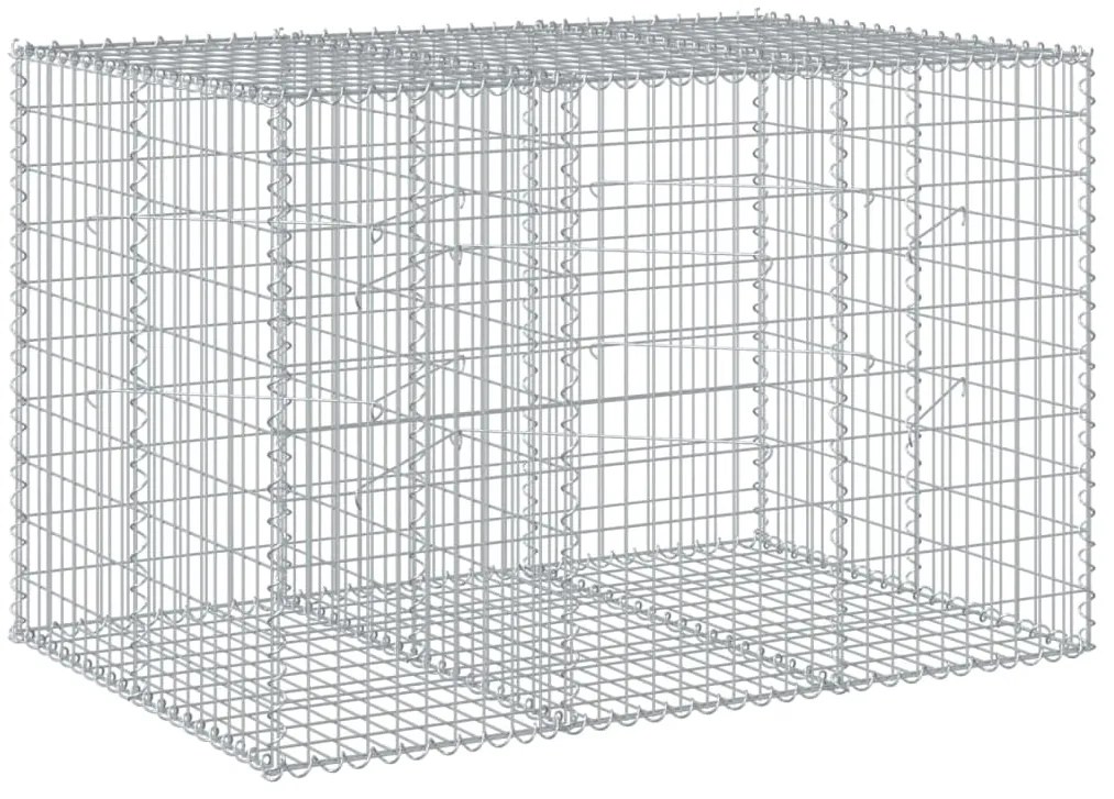 Cesto gabião com cobertura 150x100x100 cm ferro galvanizado