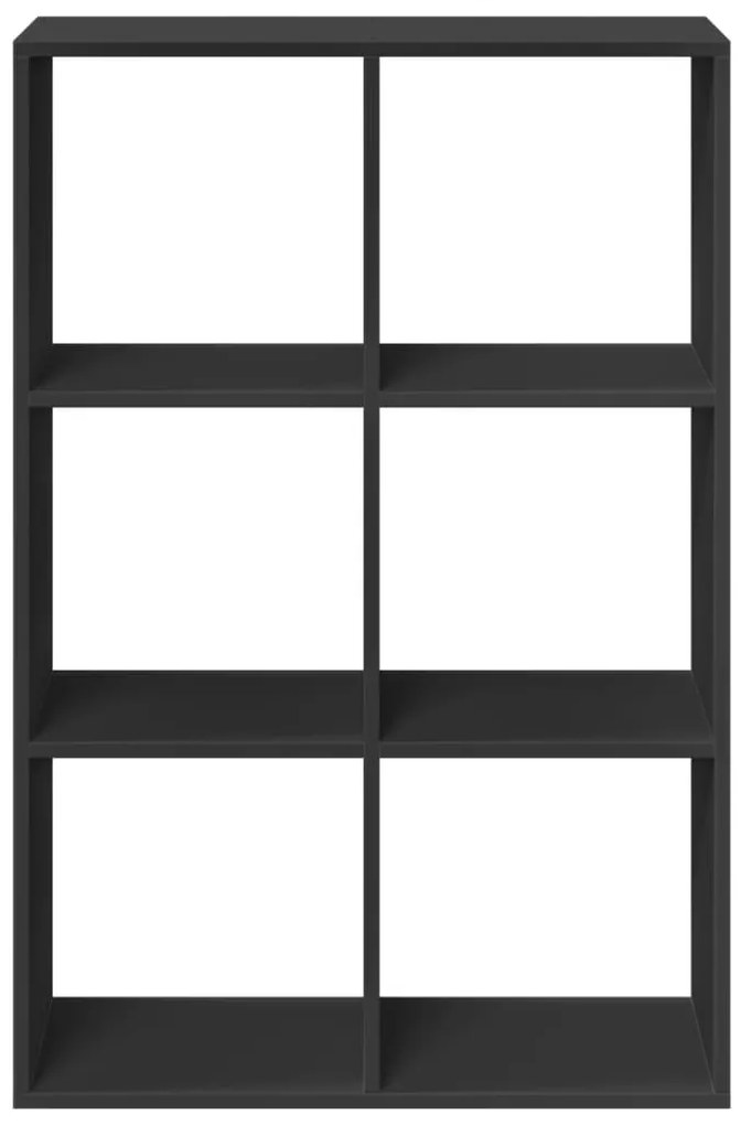 Estante divisória 69,5x29x103,5 cm derivados de madeira preto
