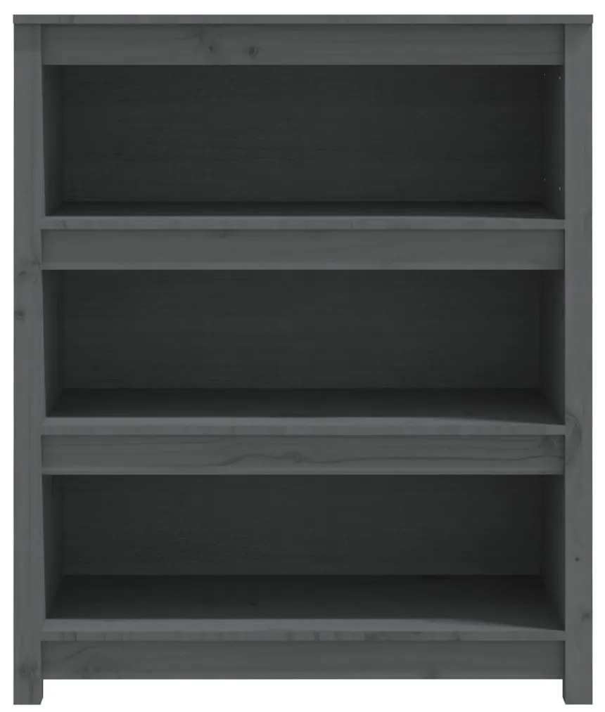 Estante 80x35x97 cm madeira de pinho maciça cinza
