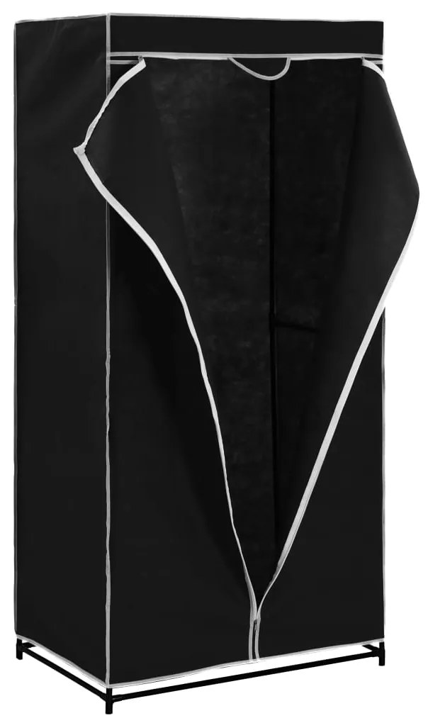 Roupeiro 75x50x160 cm preto