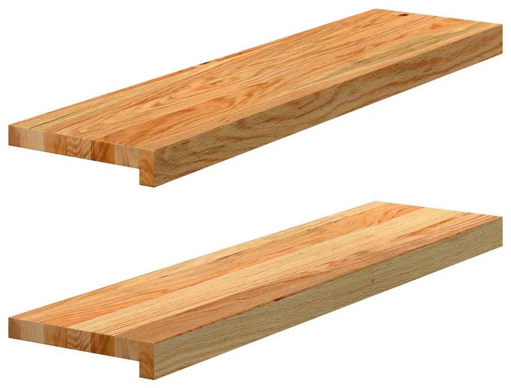 vidaXL Soleiras da janela 2 pcs 80x20x2 cm carvalho castanho-claro