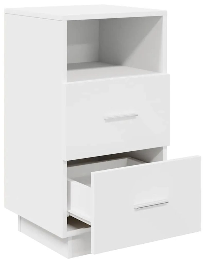 Mesas de cabeceira 2 pcs com 2 gavetas 36x36x68 cm branco