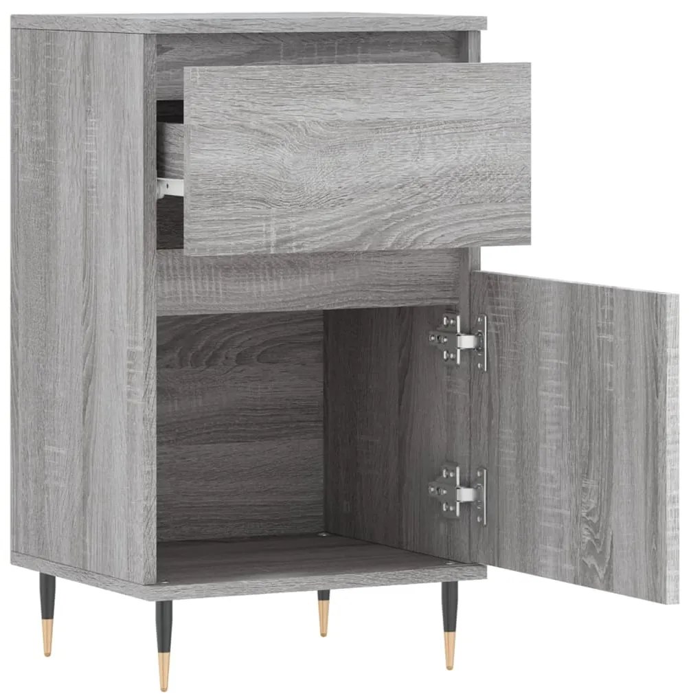Aparadores 2 pcs 40x35x70 cm derivados madeira cinzento sonoma