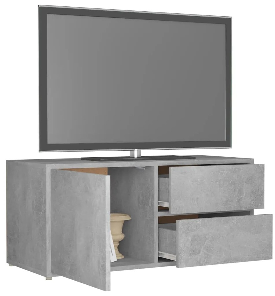 Móvel de TV 80x34x36 cm derivados de madeira cinzento cimento