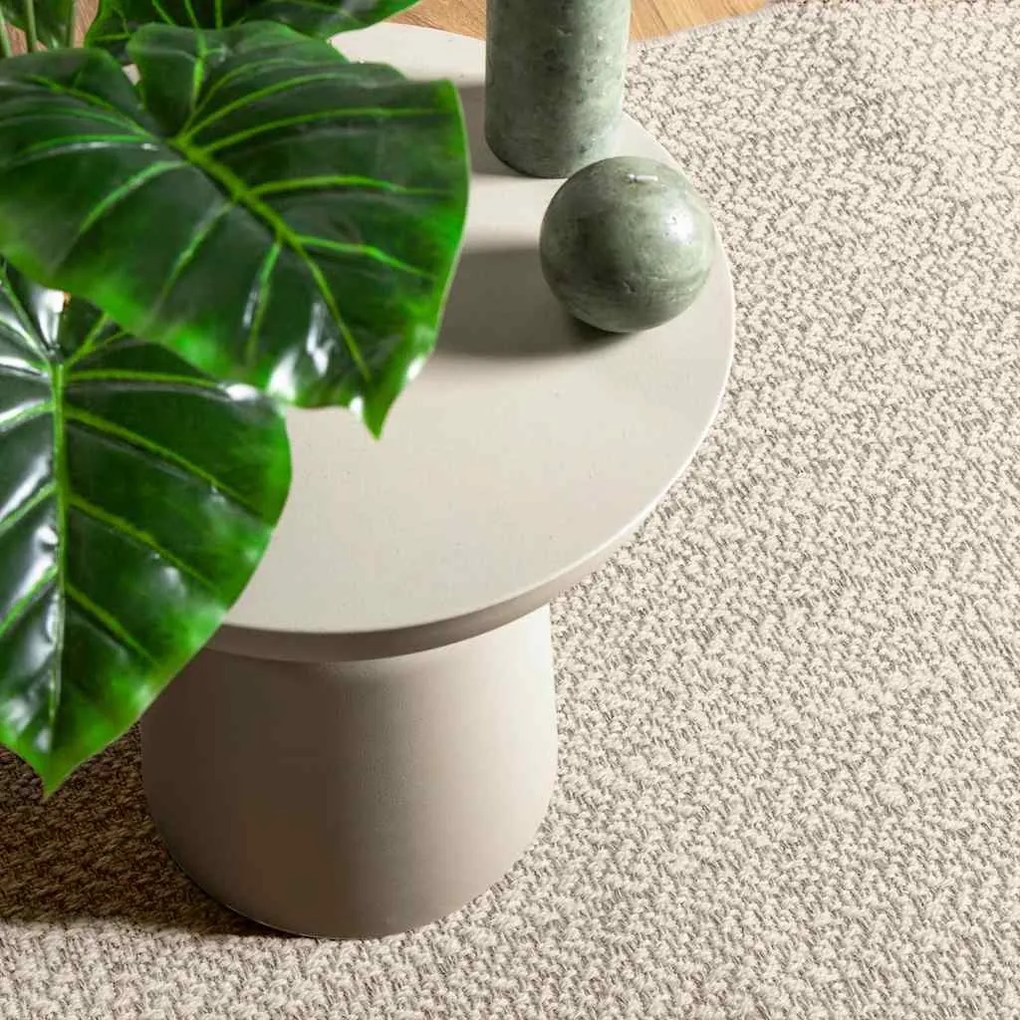Tapete ZIZUR creme 60x110 cm aspeto de juta interior e exterior