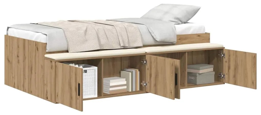 Estrutura de Cama Carvalho Artesanal 90 x 200 cm