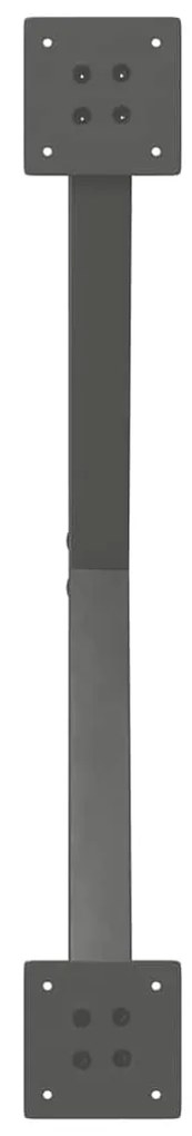 Pés para mesa de centro em formato de X, 2 peças, antracite, 70x(30-31
