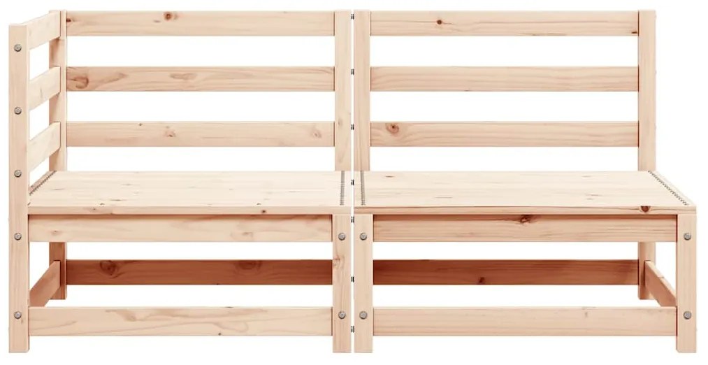 2 pcs conjunto lounge de jardim pinho maciço