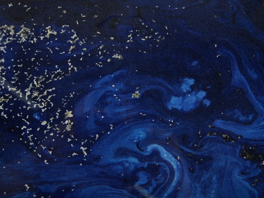 Bandeja decorativa azul e dourado PRIVAS Beliani