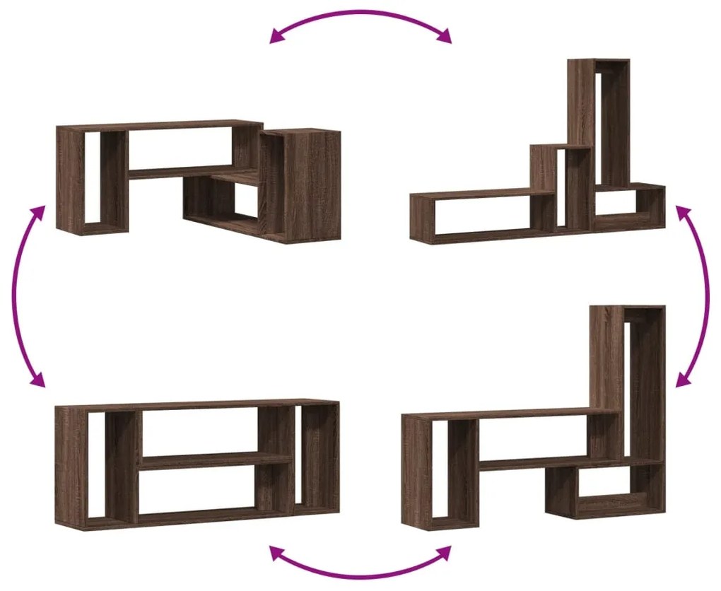 Móveis de TV 2 pcs 100x30x50cm deriv. madeira carvalho castanho