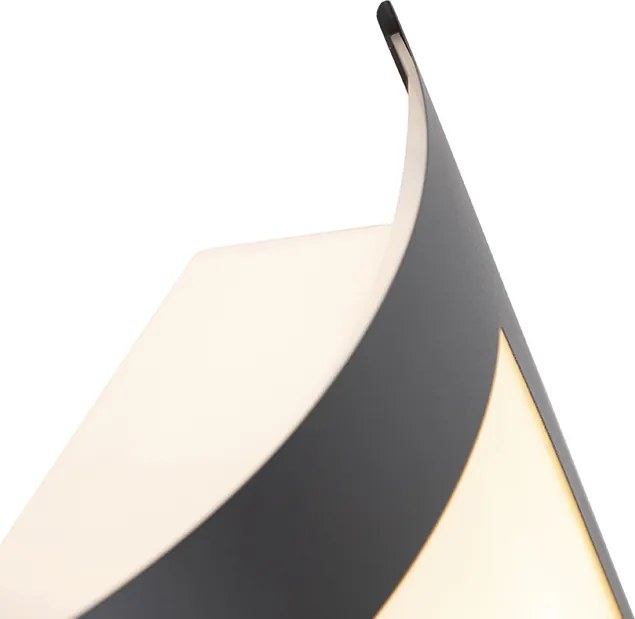 Candeeiro de parede exterior antracite IP44 sensor crepuscular - Emmerald