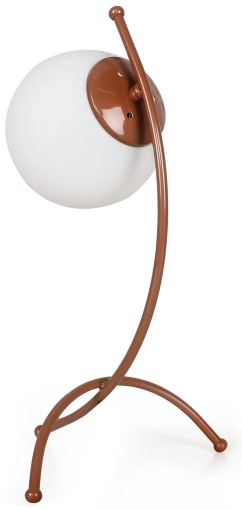 Candeeiro de Mesa Yay – Branco e Cobre – 23 x 18 cm