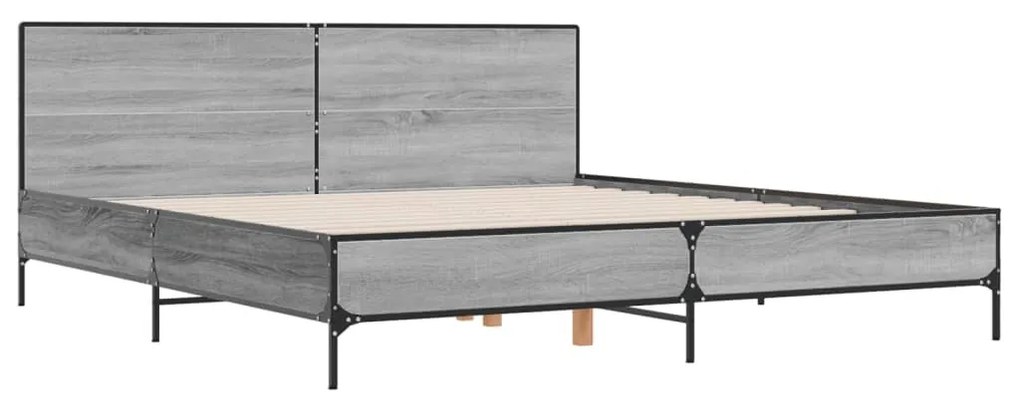 Estrutura de cama 180x200 cm derivados madeira/metal