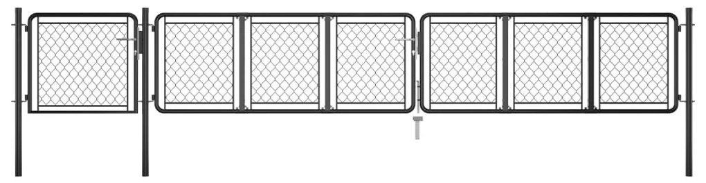 vidaXL Portão de jardim 75x495 cm aço antracite