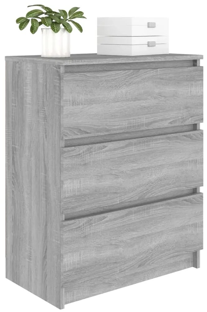 Aparador 60x35x76 cm derivados de madeira cinzento sonoma