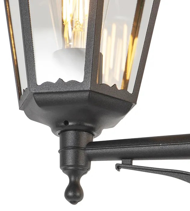 Lanterna de exterior rural preta IP44 - New Orleans 3