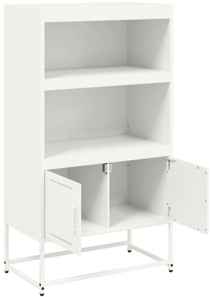 Aparador alto 68,5x38,5x123,5 cm aço branco
