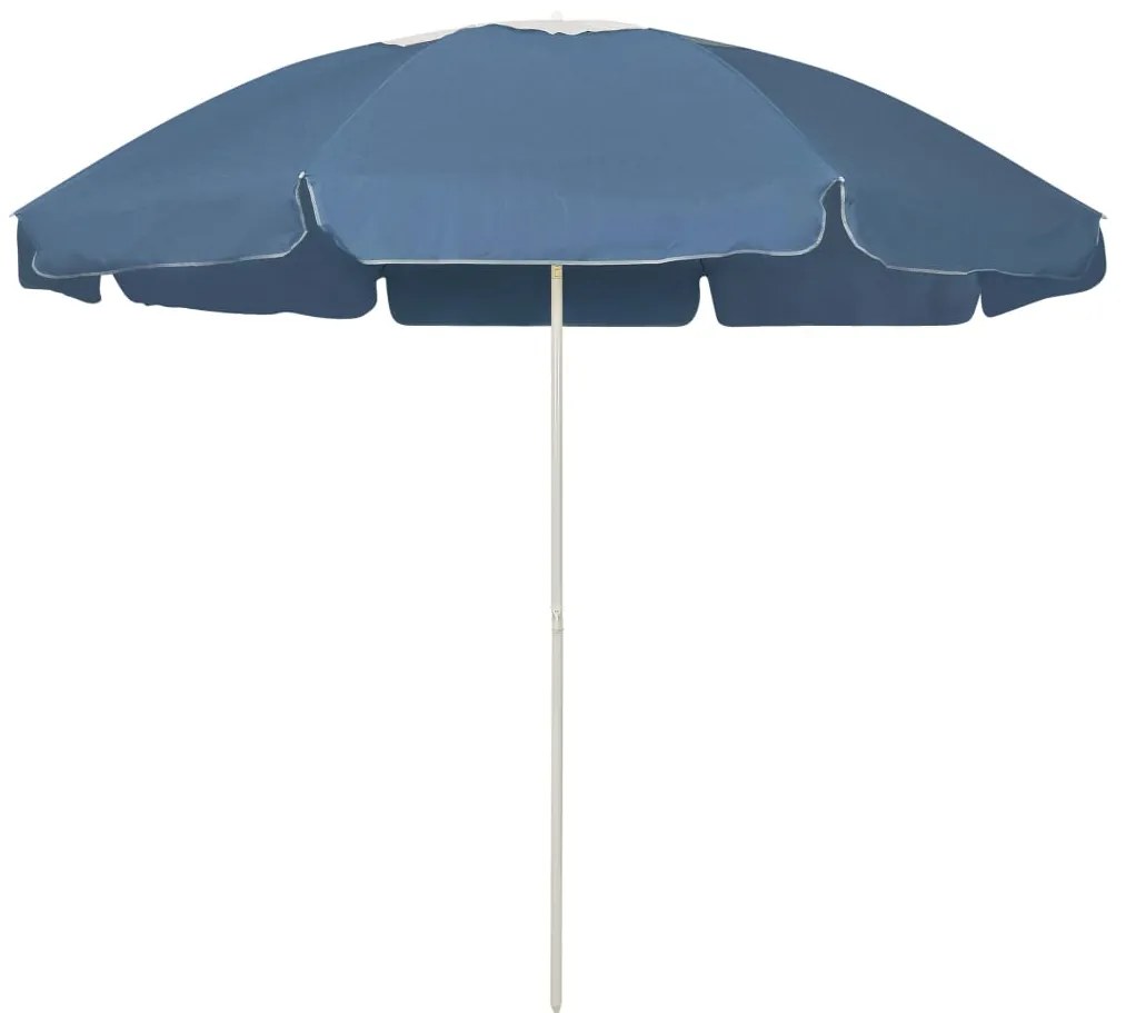 Guarda-sol de praia 240 cm azul