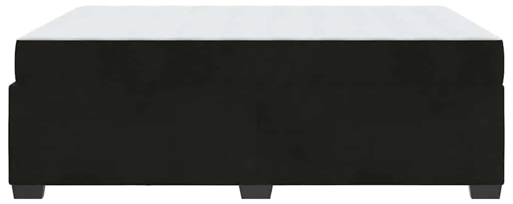 Estrutura de cama com colchão Outros Preto 160 x 200 cm Veludo
