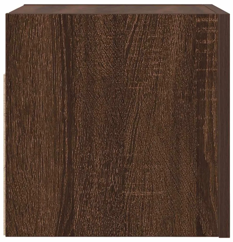 Móveis de TV de parede 4pcs 30,5x30x30 cm cor carvalho castanho