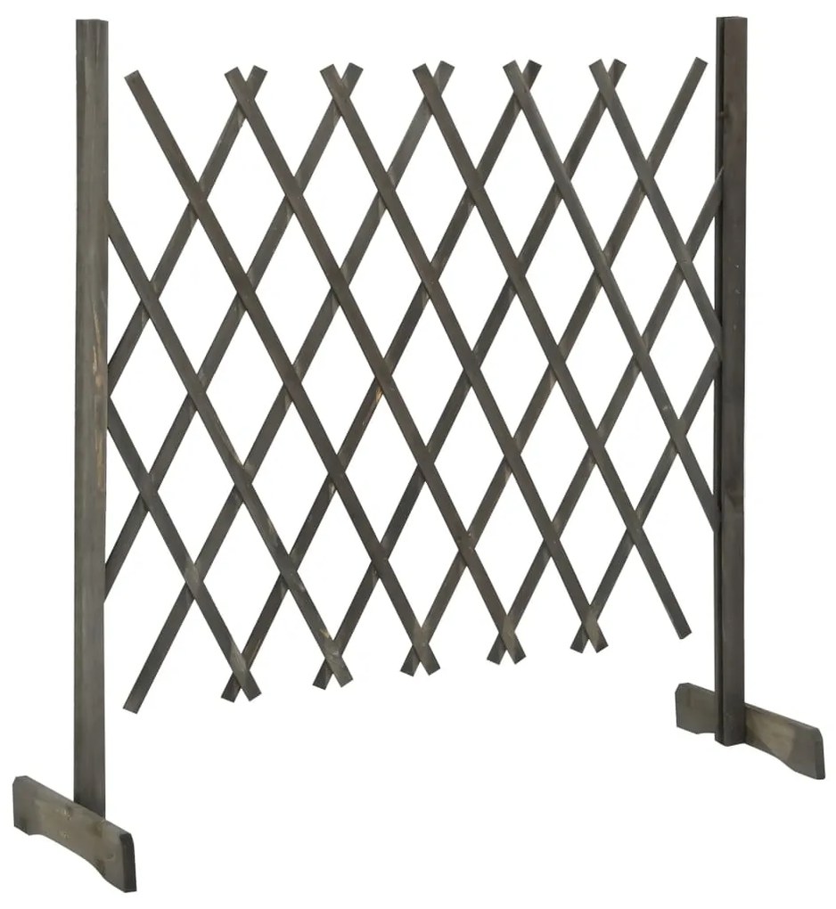 Vedação em treliça para jardim 120x90 cm abeto maciço cinzento