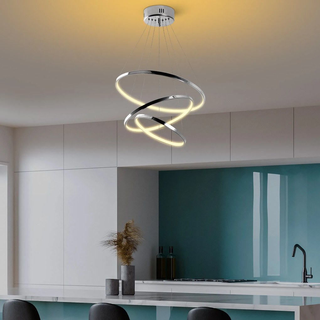 Chandelier Simit – Chrome – 50x80x50 cm
