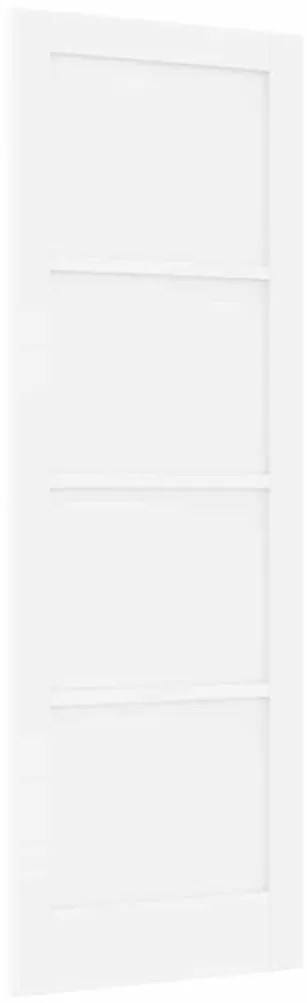 Porta Interior "ORKDAL" Branca 73.5x211x4 cm Madeira Sólida de Pinheir