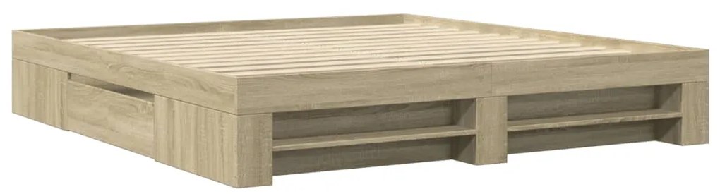 Estrutura cama s/ colchão 180x200cm carvalho sonoma